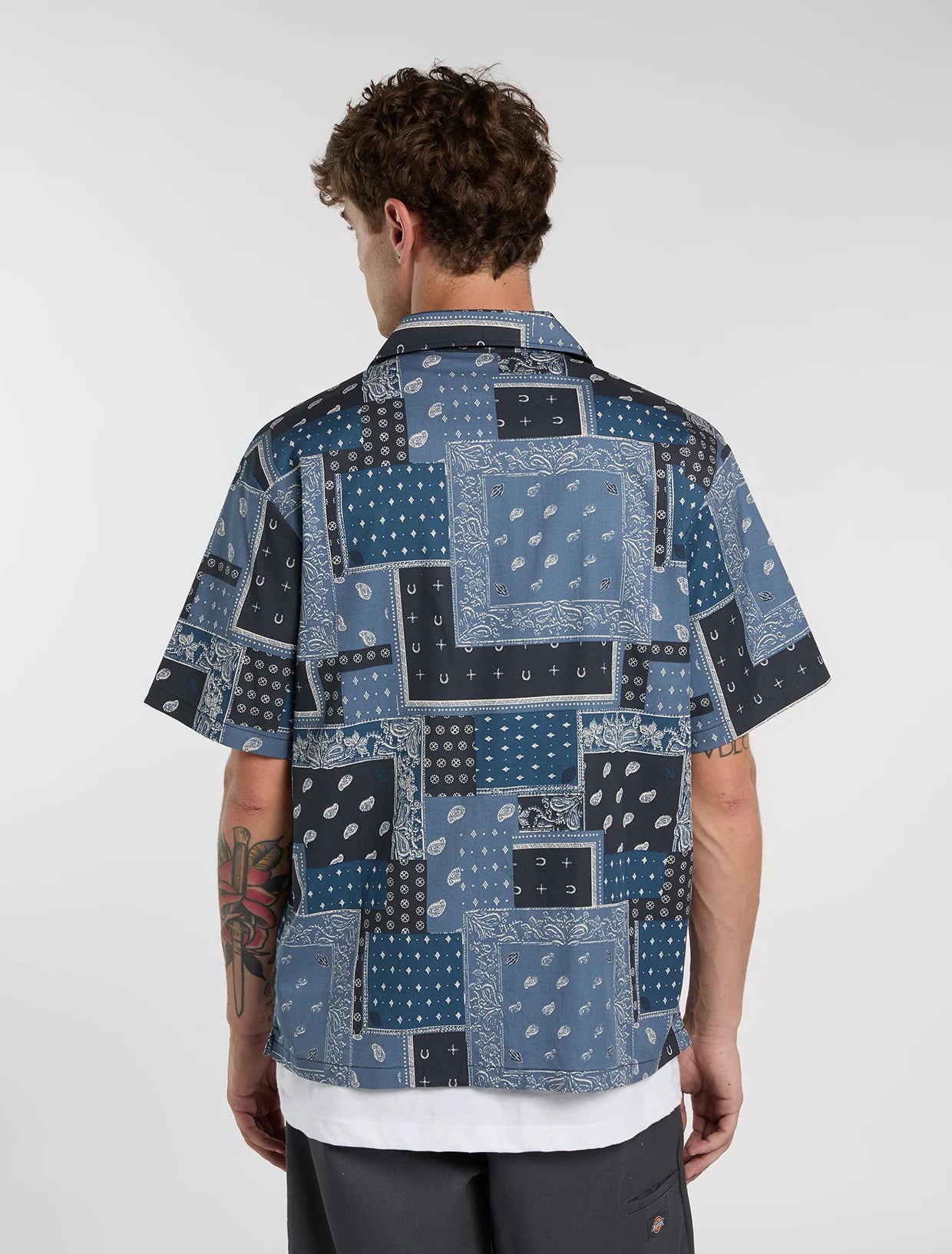 CAMICIA A MANICHE CORTE GLANDORF BLU NAVY SCURO