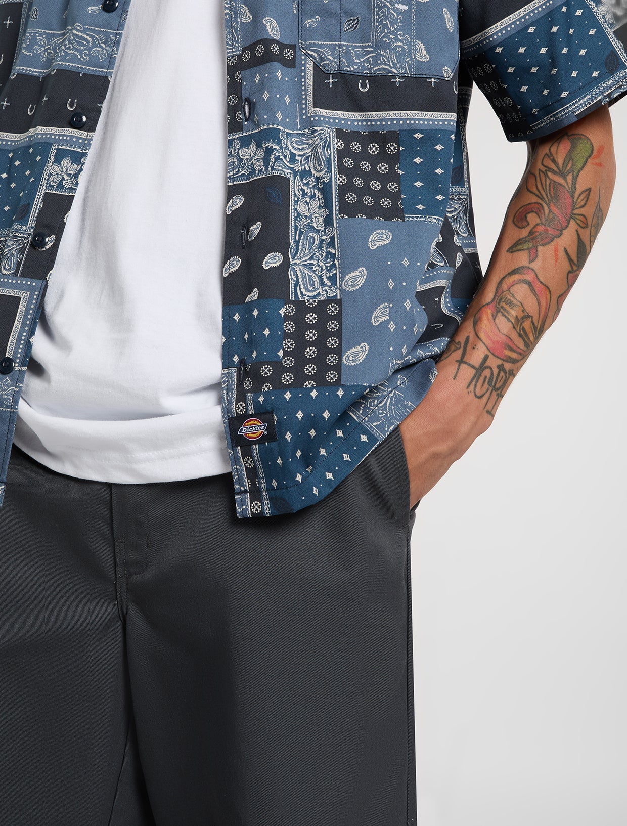 CAMICIA A MANICHE CORTE GLANDORF BLU NAVY SCURO