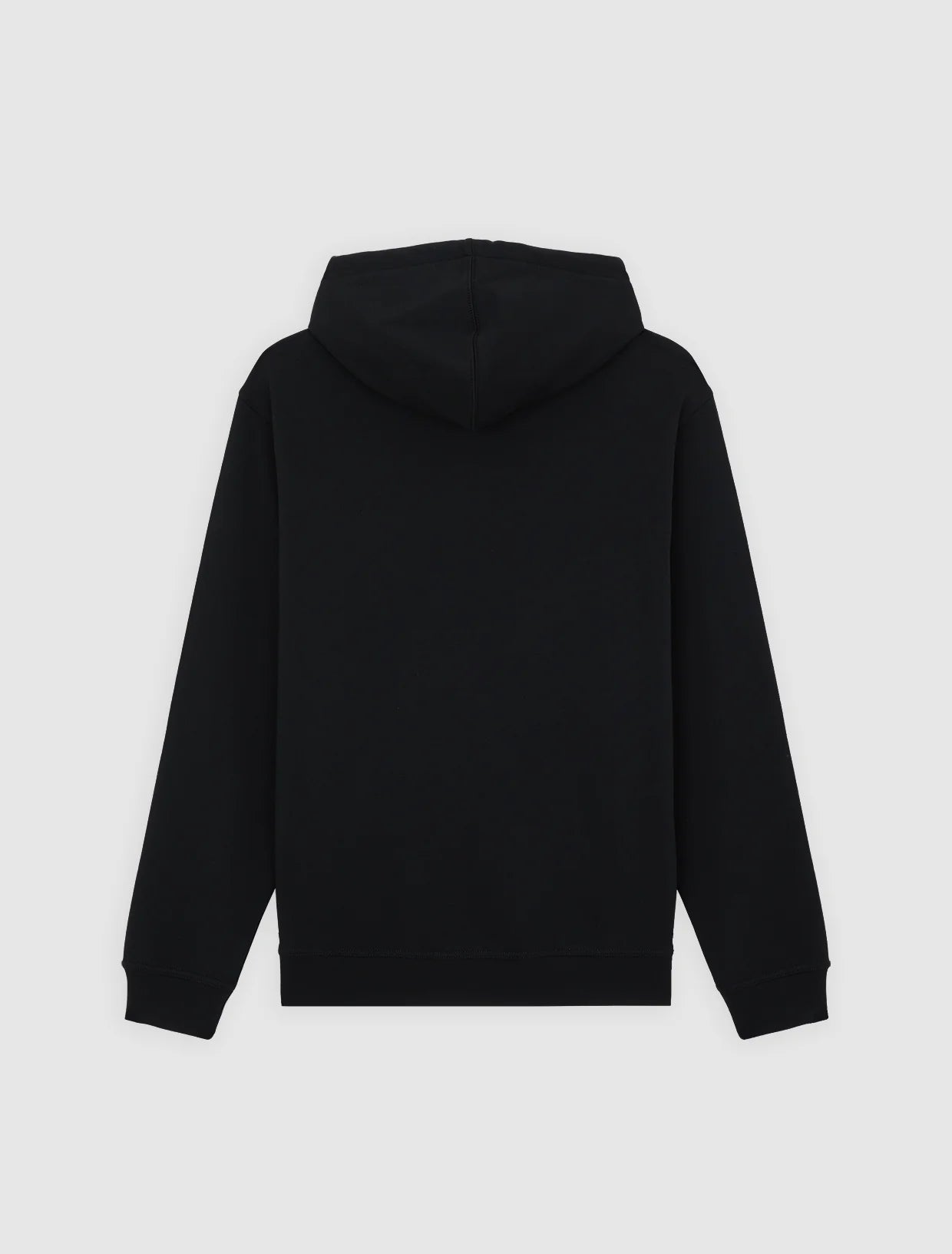 FELPA CON CAPPUCCIO IN COTONE NERO