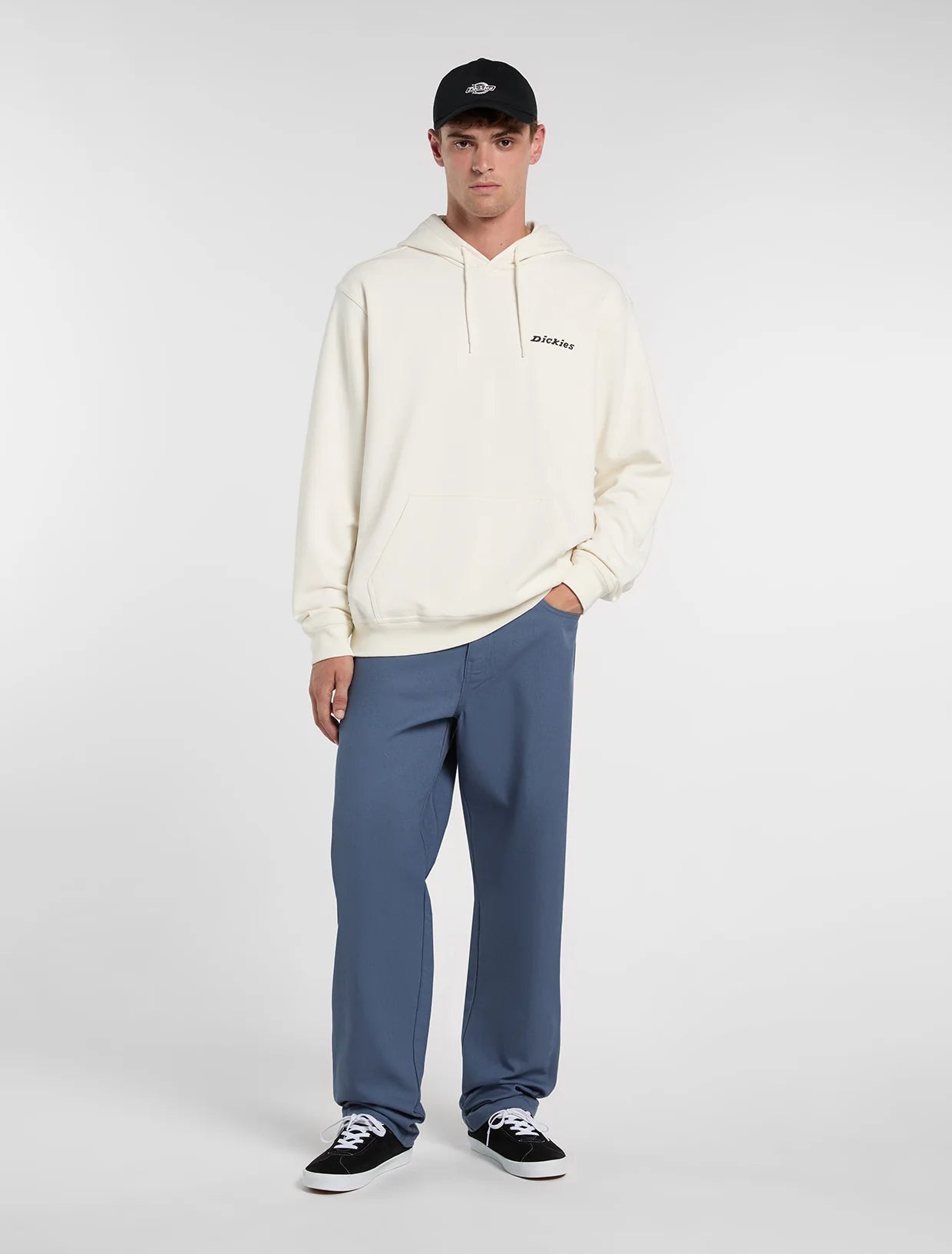 FELPA CON CAPPUCCIO IN COTONE ECRU