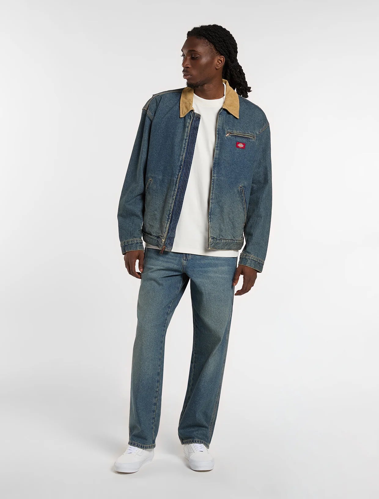 JEANS BAGGY TAPERED BLU TINTO KHAKI