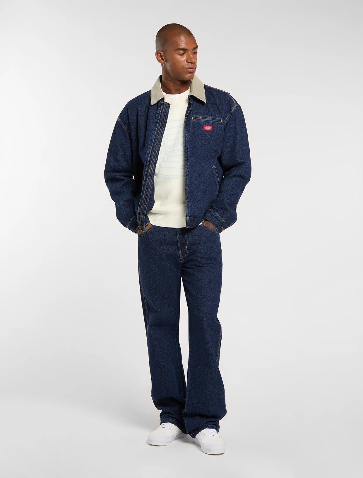 GIACCA PAINTER IN DENIM INDACO SCURO