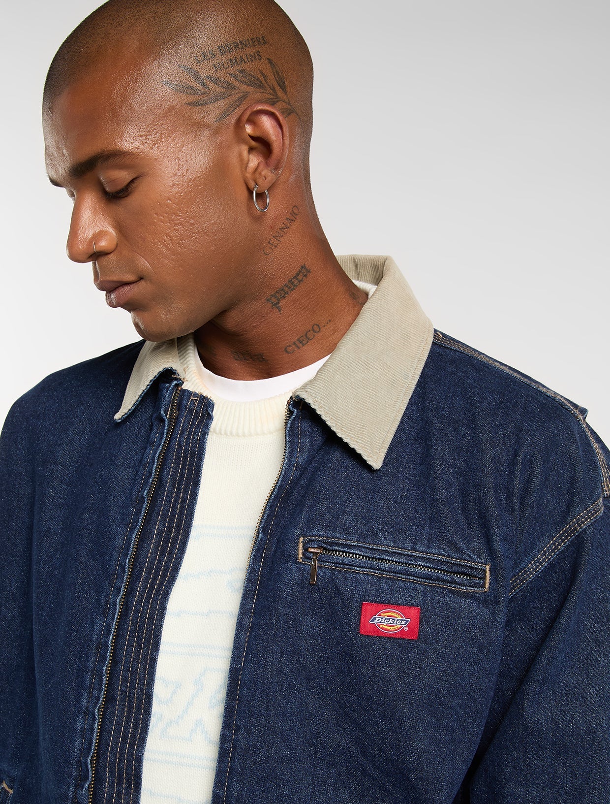 GIACCA PAINTER IN DENIM INDACO SCURO
