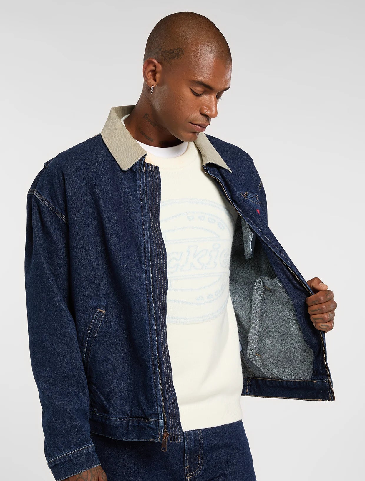 GIACCA PAINTER IN DENIM INDACO SCURO