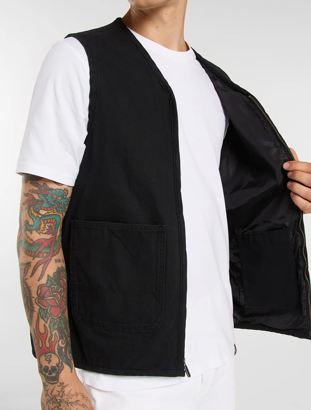 GILET CANVAS SUMMER NERO