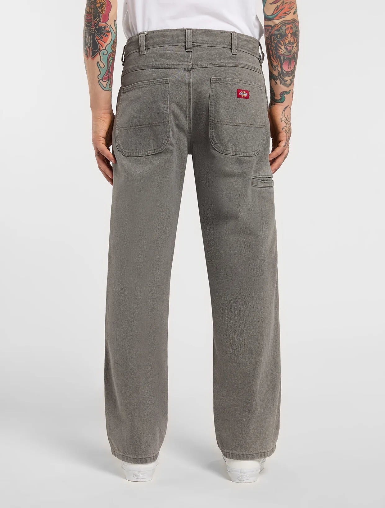 JEANS DRITTI DOUBLE KNEE LOOSE GRIGIO LAVATO
