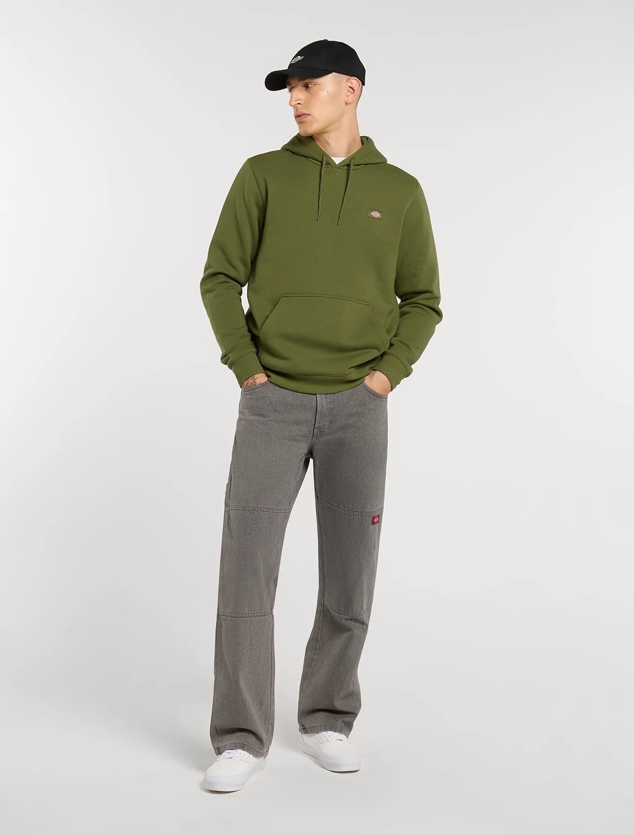 JEANS DRITTI DOUBLE KNEE LOOSE GRIGIO LAVATO