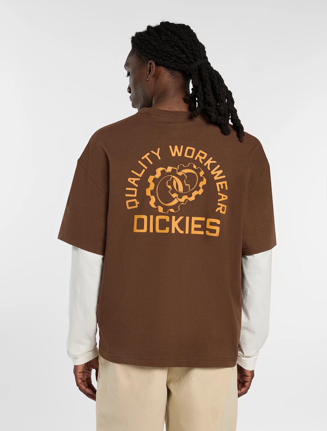 T-SHIRT 2-IN-1 MARRONE LEGNO