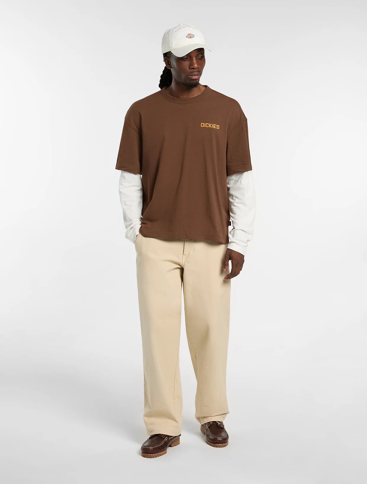 T-SHIRT 2-IN-1 MARRONE LEGNO