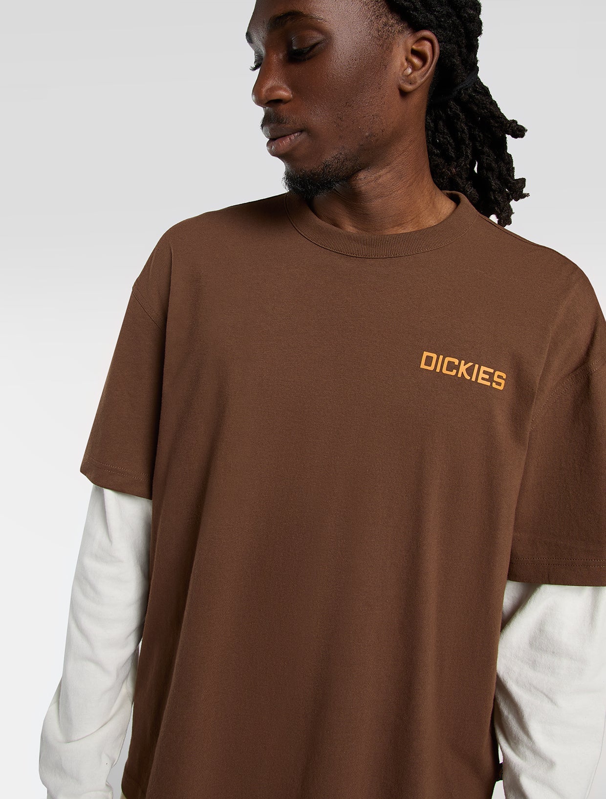 T-SHIRT 2-IN-1 MARRONE LEGNO