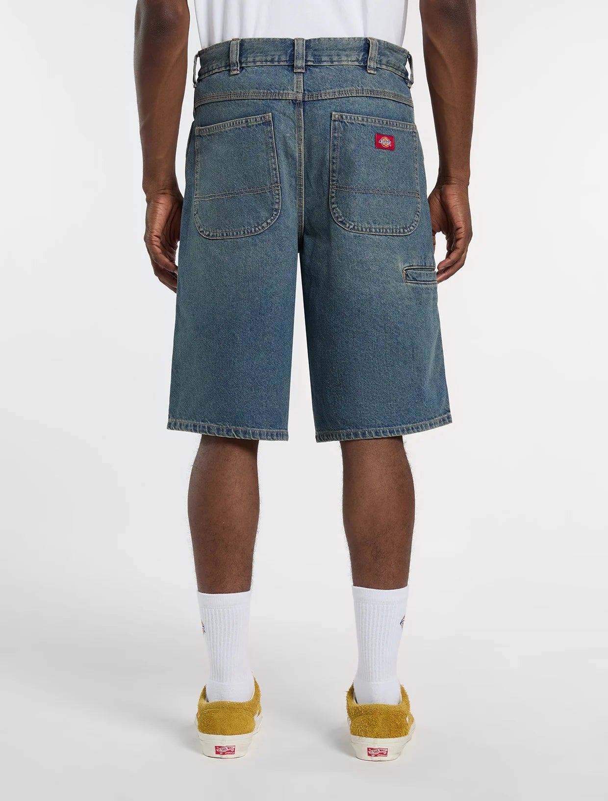 SHORTS LOOSE FIT IN DENIM BLU TINTO KHAKI