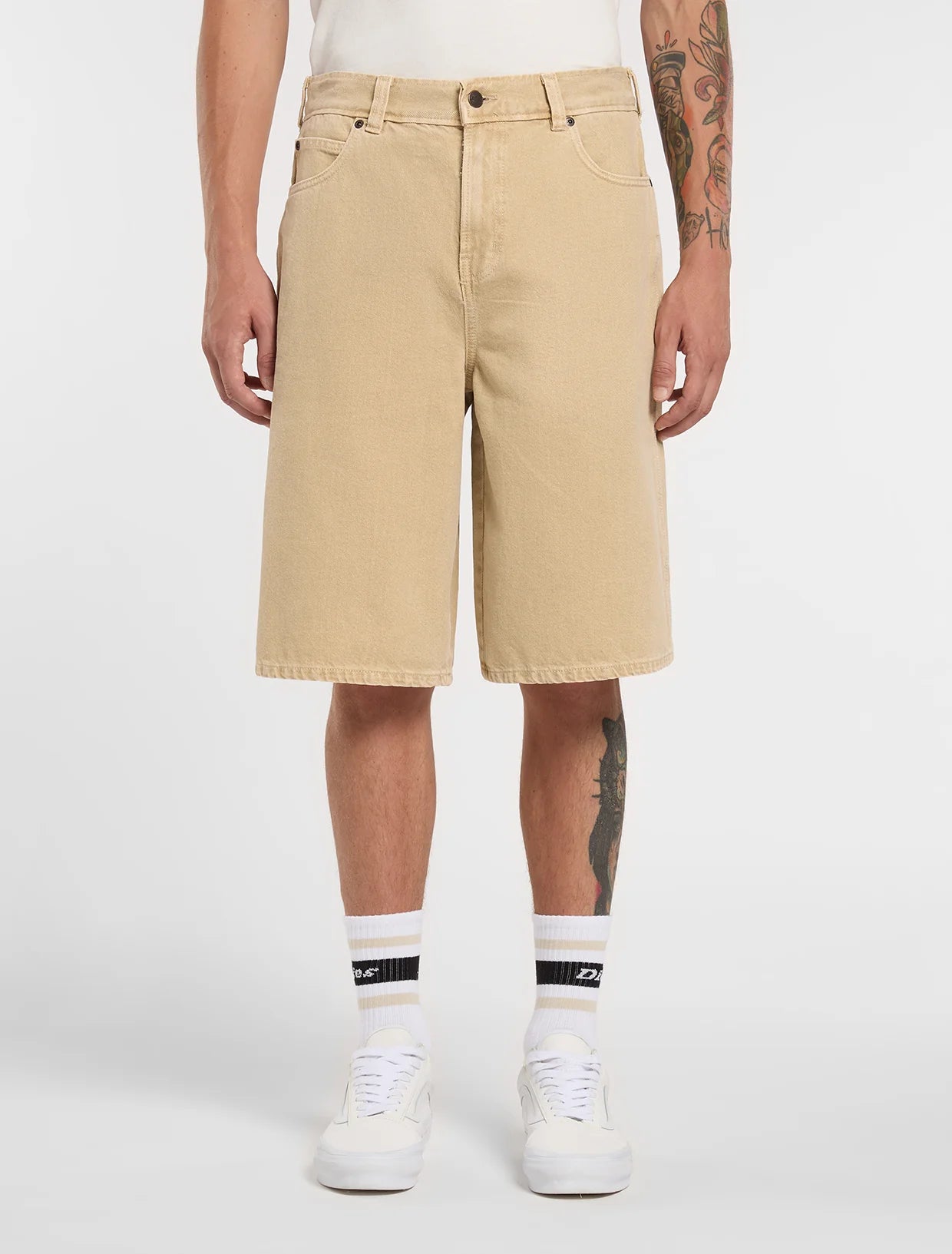 SHORTS LOOSE FIT IN DENIM EUCALIPTO