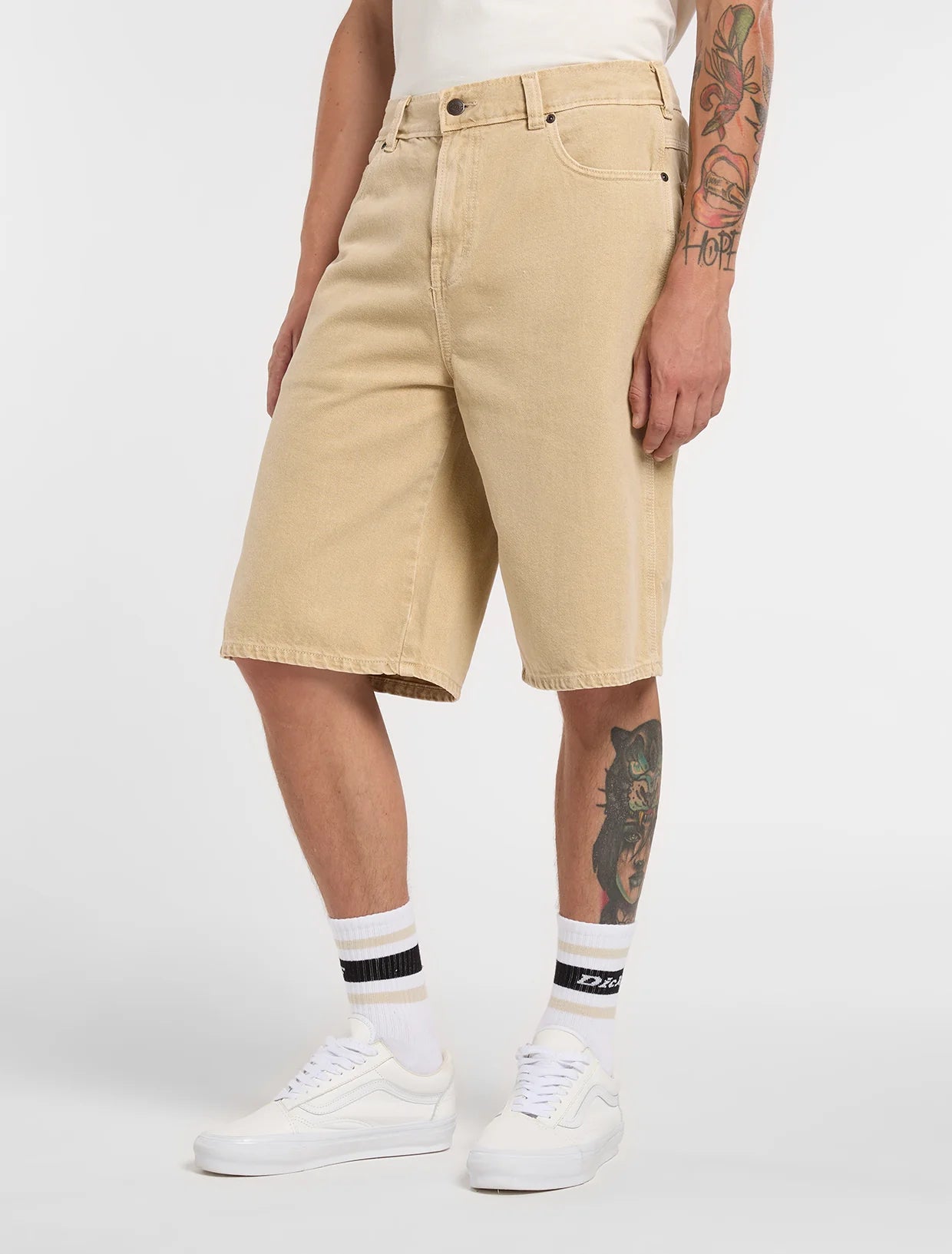 SHORTS LOOSE FIT IN DENIM EUCALIPTO