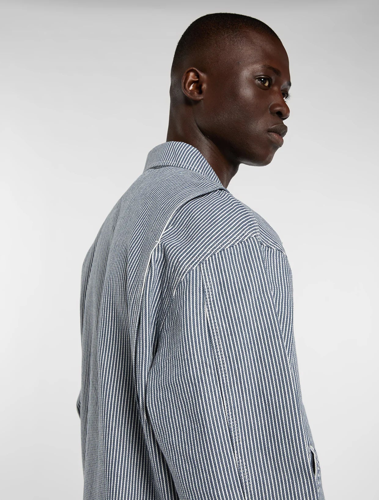 CAMICIA A MANICHE LUNGHE IN HICKORY INDACO RETRÒ