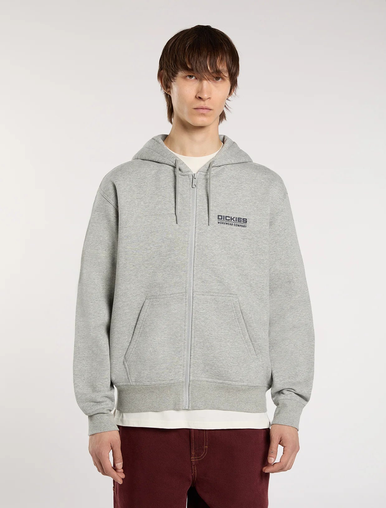 DICKIES - BOLIVAR FZ HOODIE GREY MELANGE