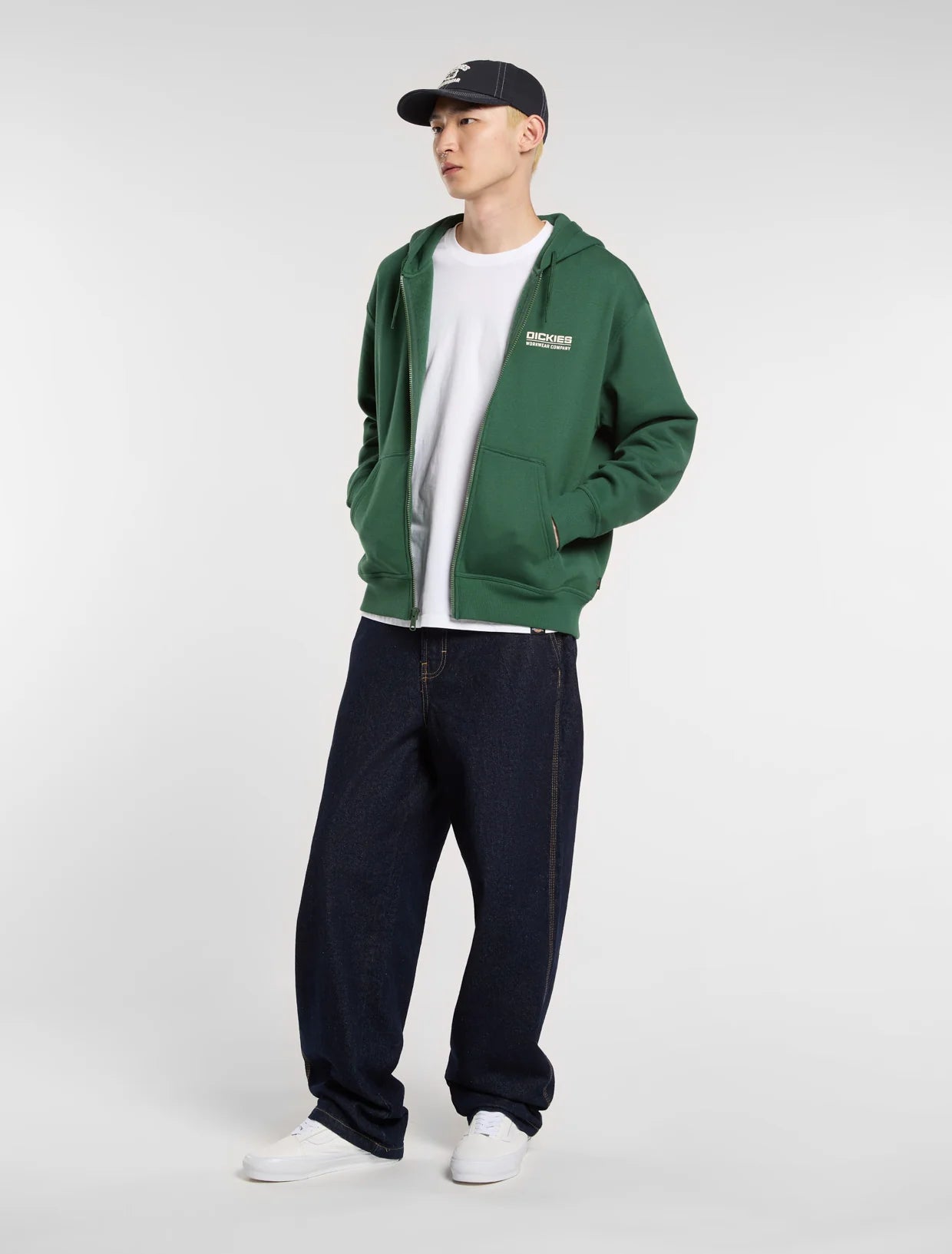DICKIES - BOLIVAR FZ HOODIE PINE NEEDLE GREEN