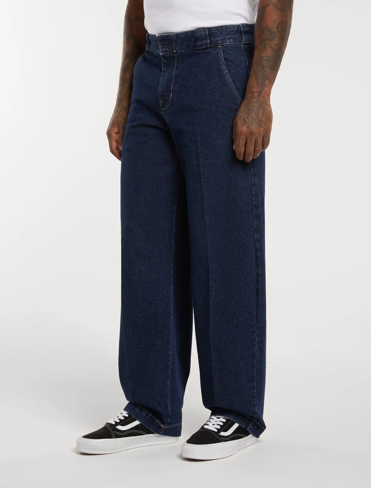 JEANS BARREL IN DENIM TWILL BLU SCURO