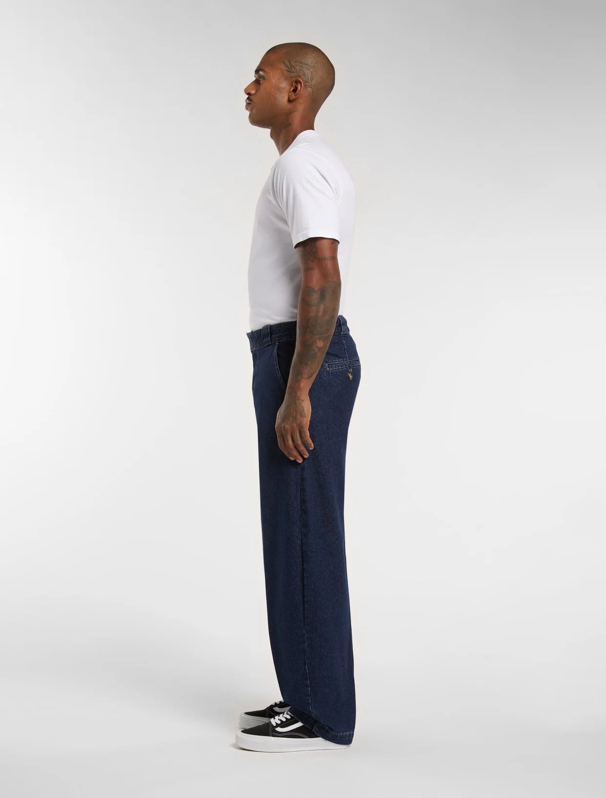 JEANS BARREL IN DENIM TWILL BLU SCURO