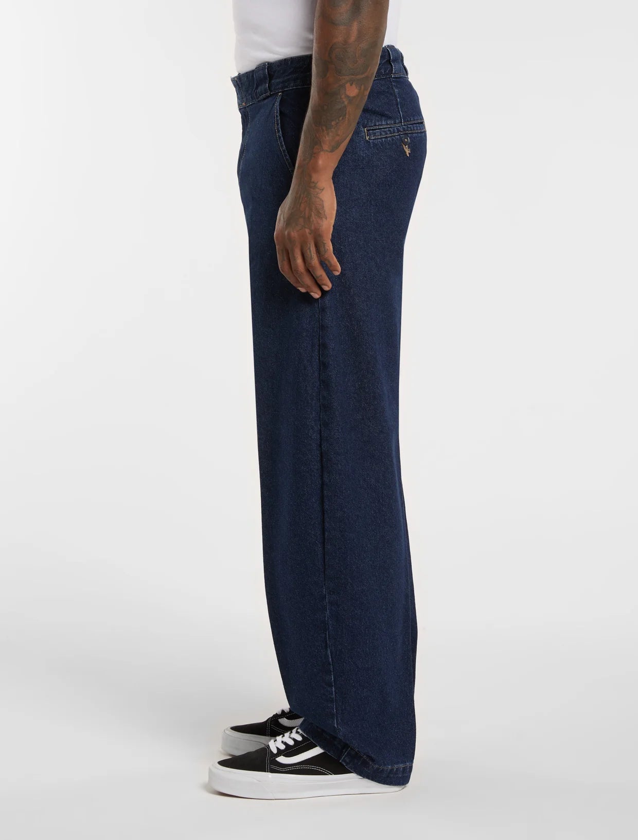 JEANS BARREL IN DENIM TWILL BLU SCURO