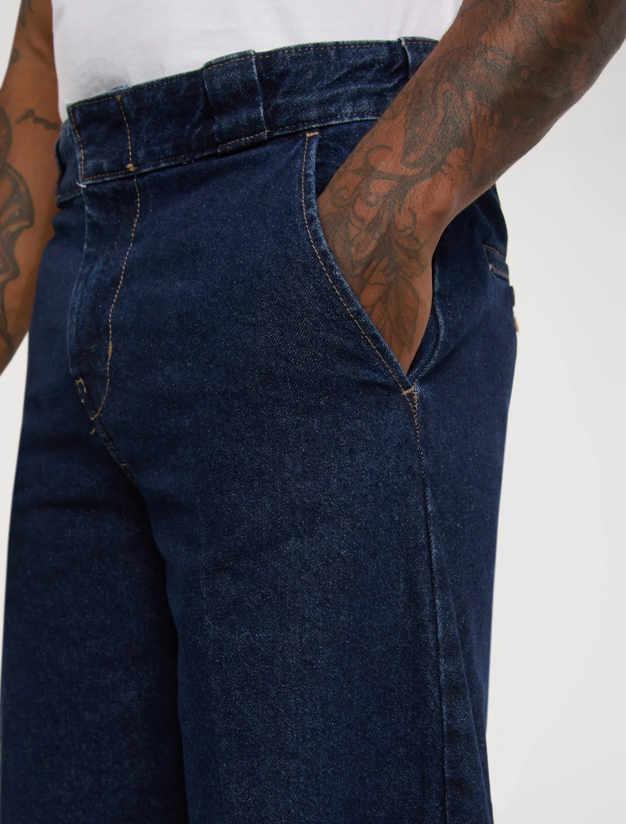 JEANS BARREL IN DENIM TWILL BLU SCURO