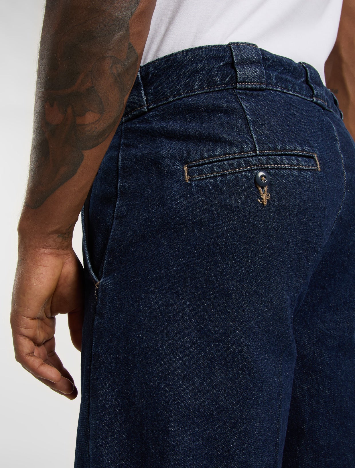 JEANS BARREL IN DENIM TWILL BLU SCURO