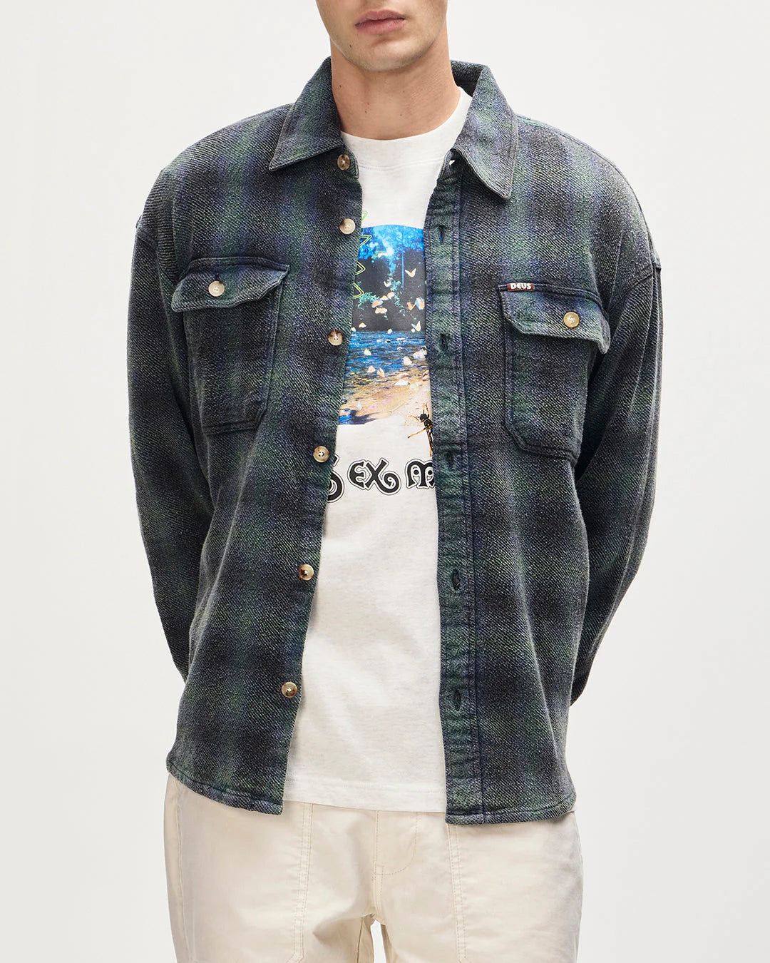 DEUS - TOO BUSY TO WORK CHECK SHIRT