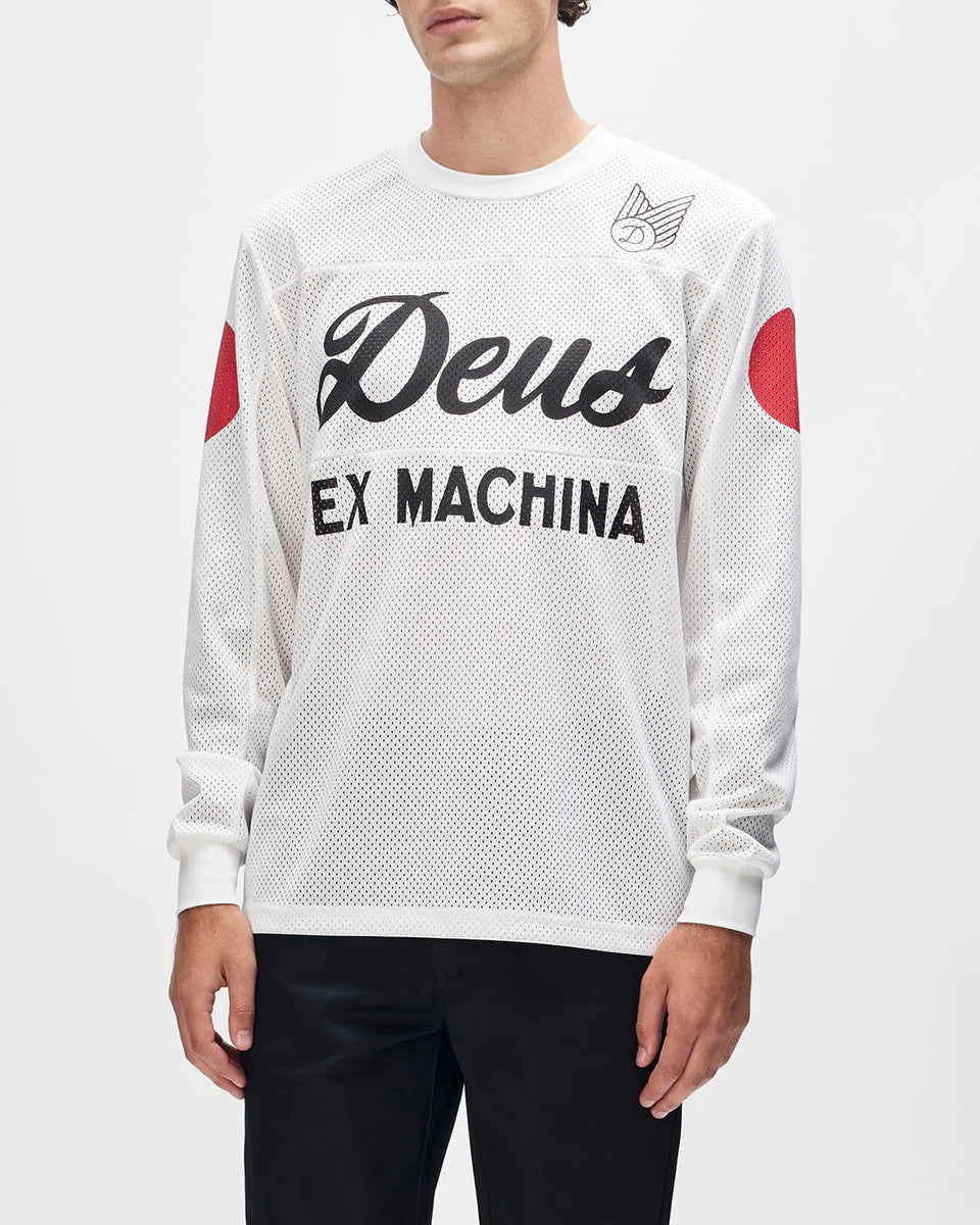 MAGLIA DA MOTO TRAFORATA BIANCO VINTAGE