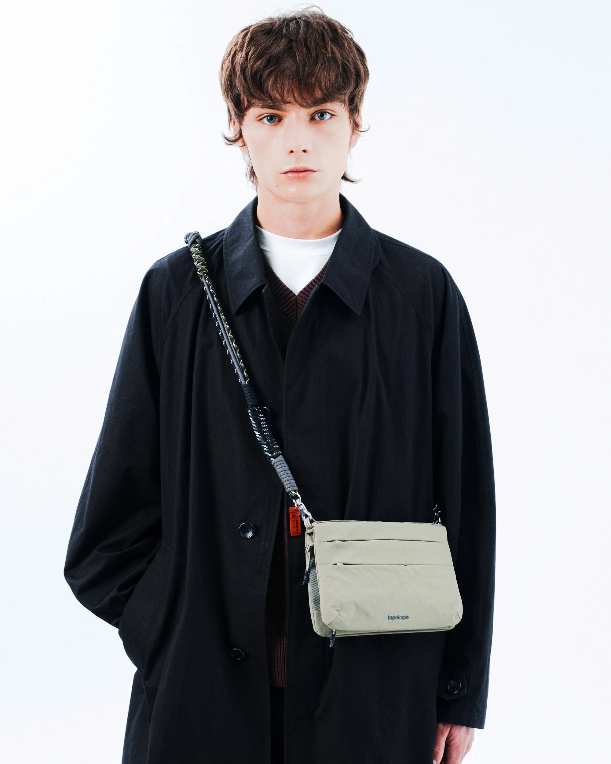 TOPOLOGIE - FLAT SACOCHE SMALL MOSS PAPERY