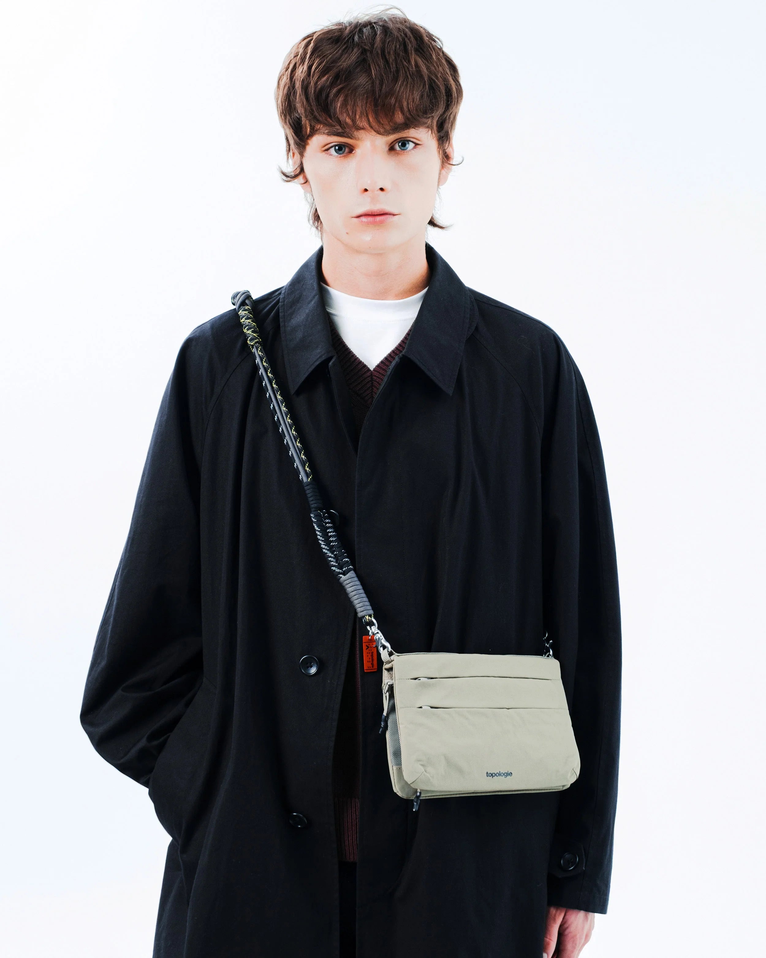 TOPOLOGIE - FLAT SACOCHE SMALL MOSS PAPERY