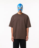 T-SHIRT BOX FIT IN COTONE MARRONE