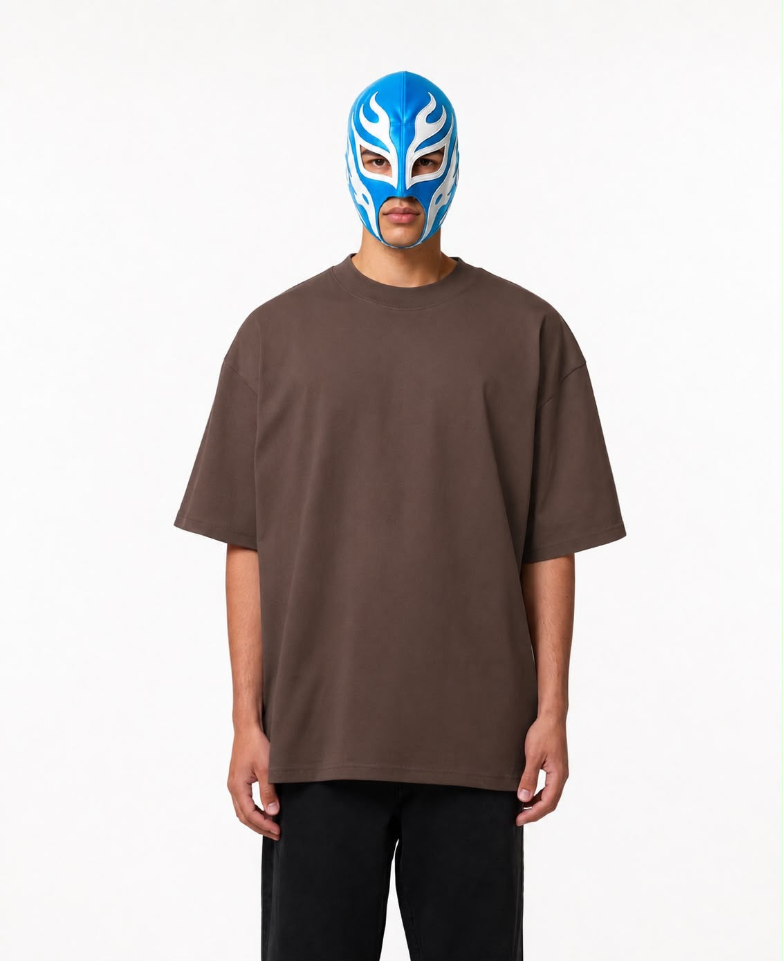 T-SHIRT BOX FIT IN COTONE MARRONE