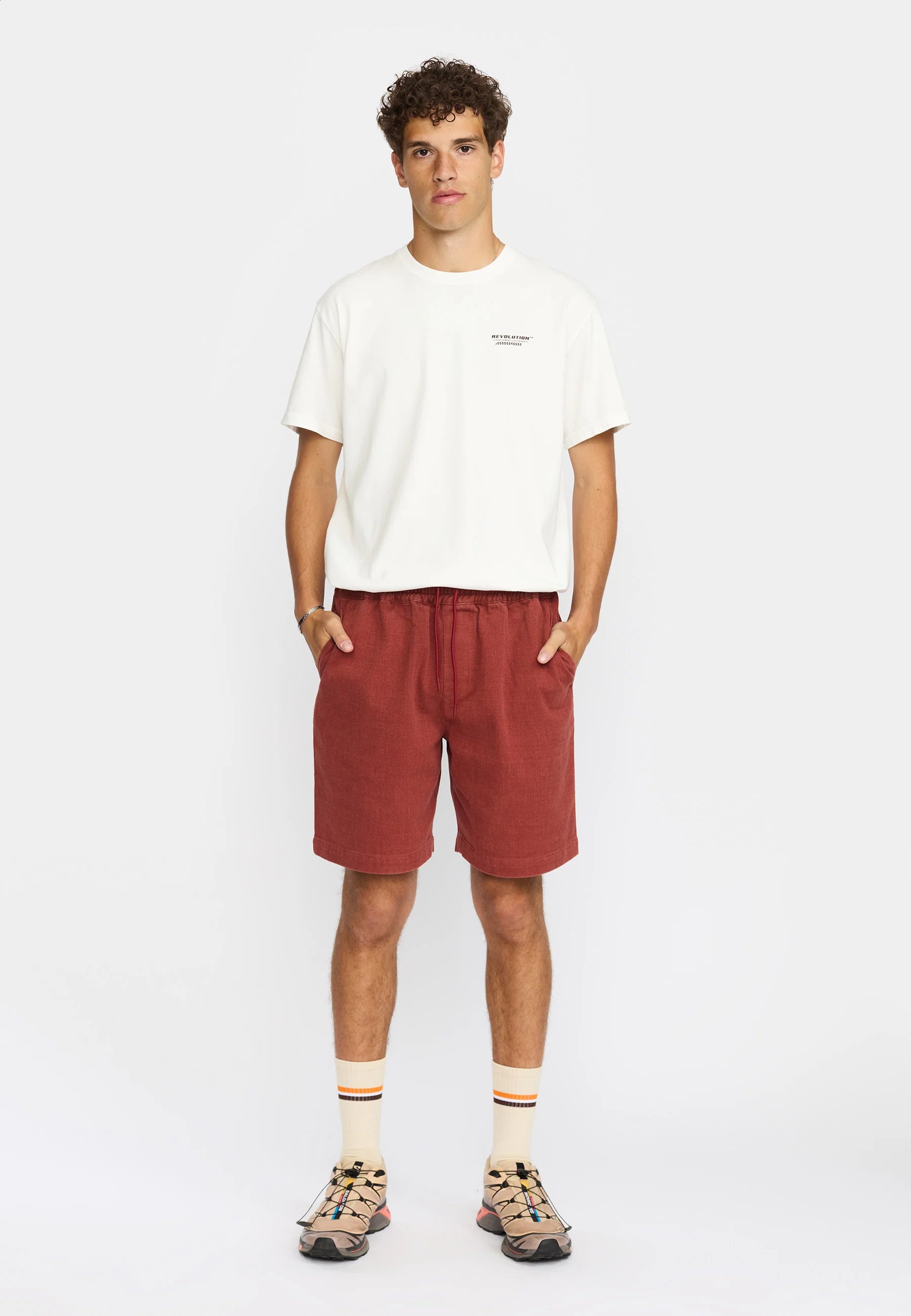 SHORTS CASUAL IN COTONE ARANCIONE SCURO