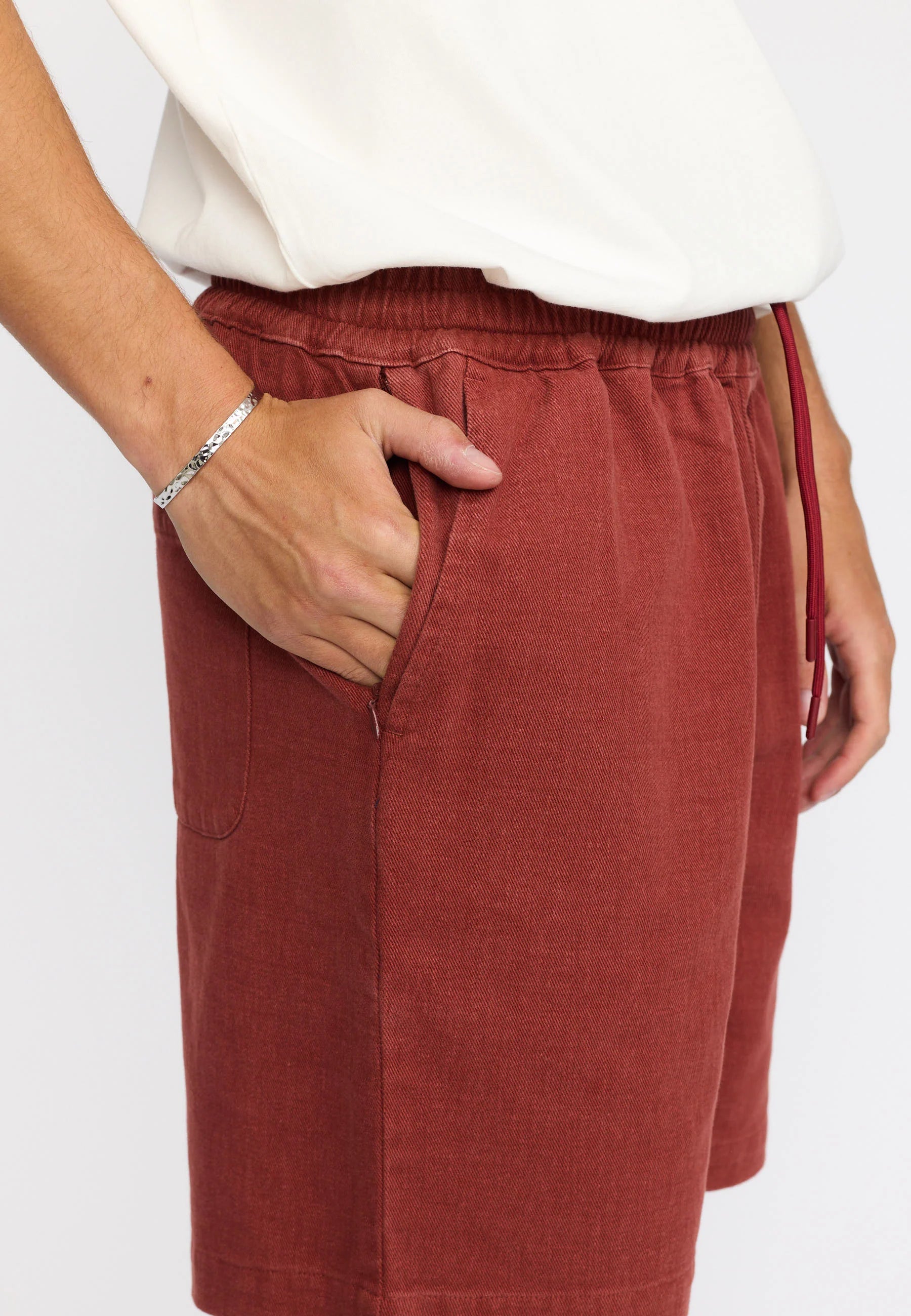 SHORTS CASUAL IN COTONE ARANCIONE SCURO