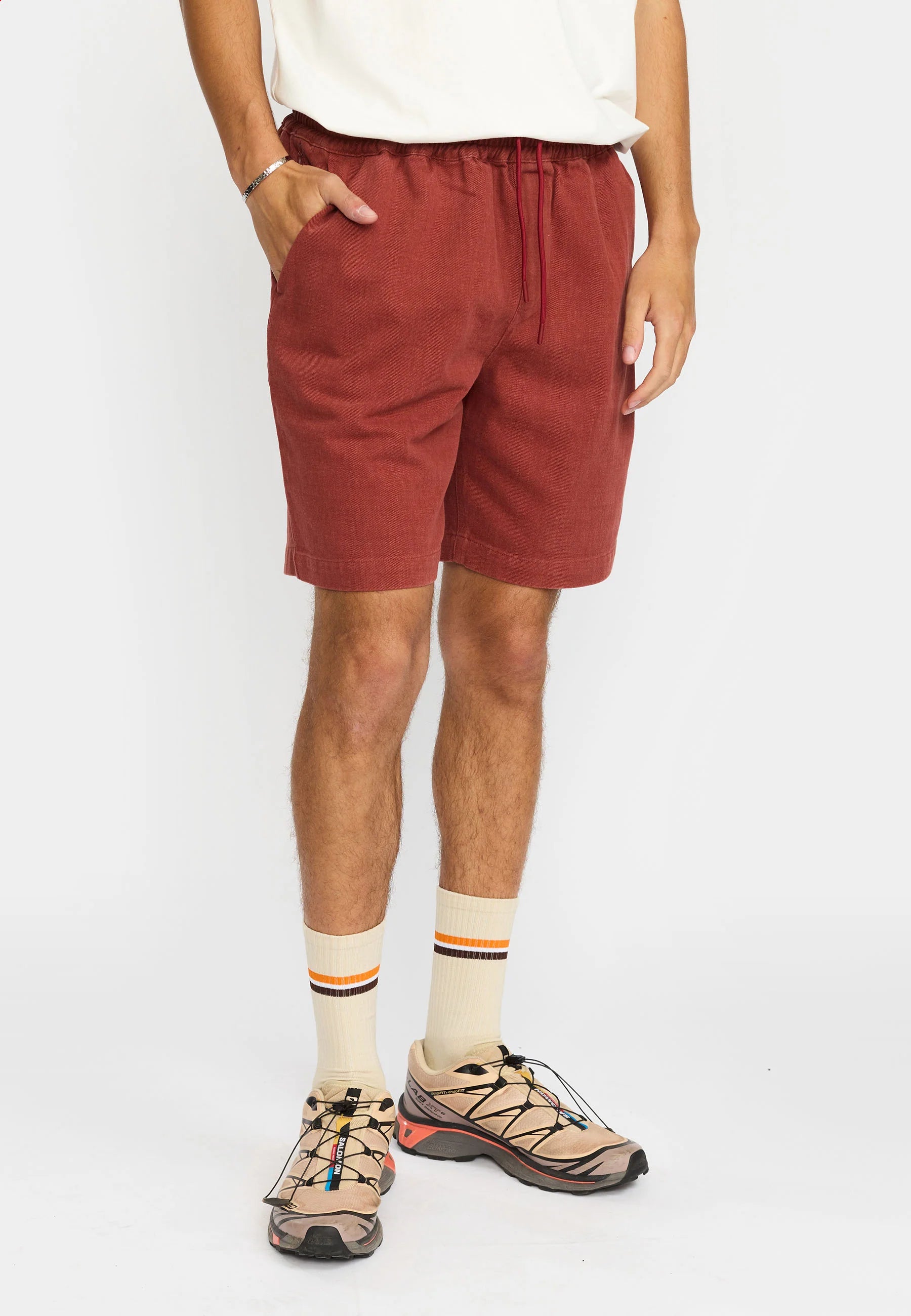 SHORTS CASUAL IN COTONE ARANCIONE SCURO