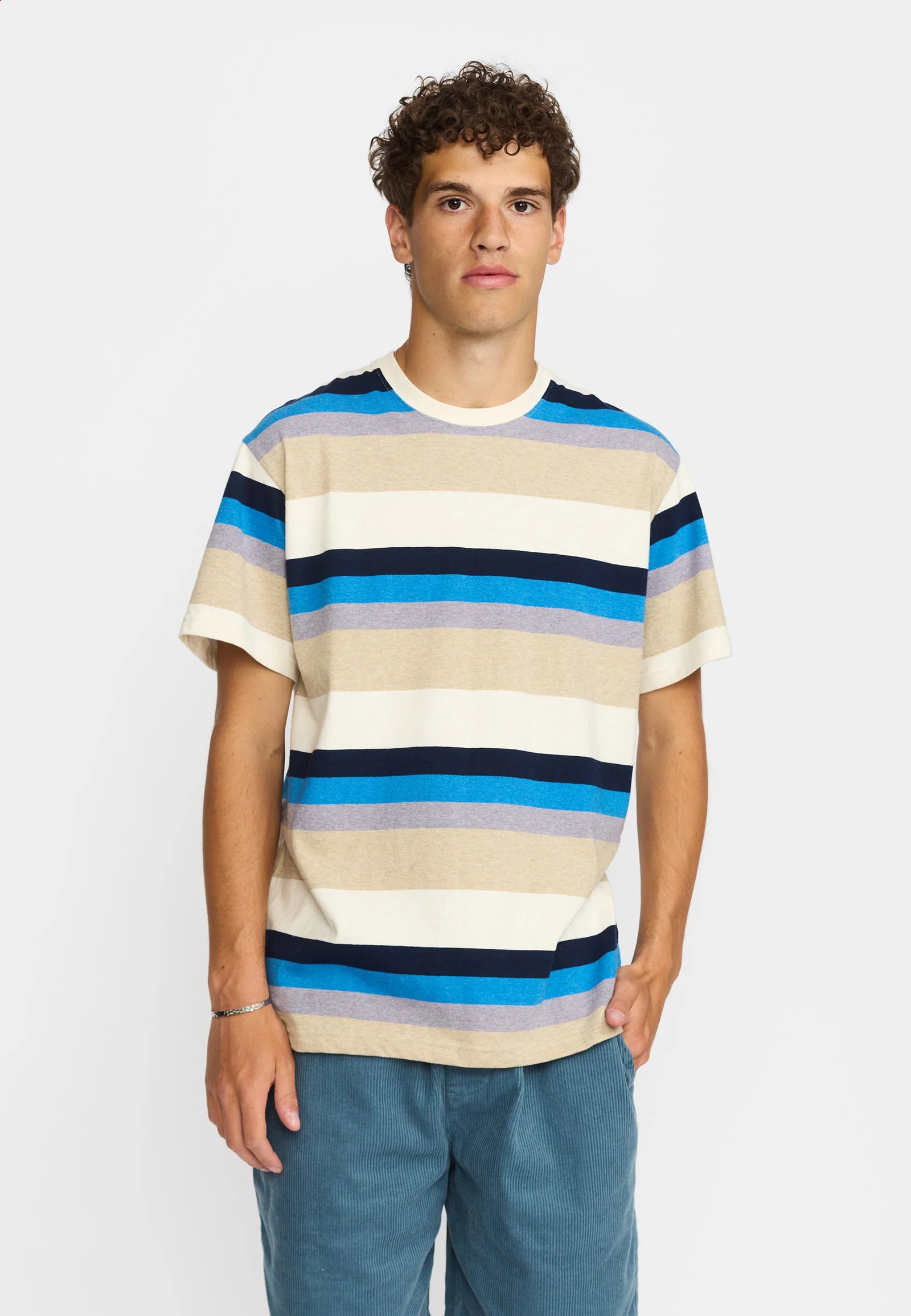 T-SHIRT LOOSE FIT IN COTONE BLU