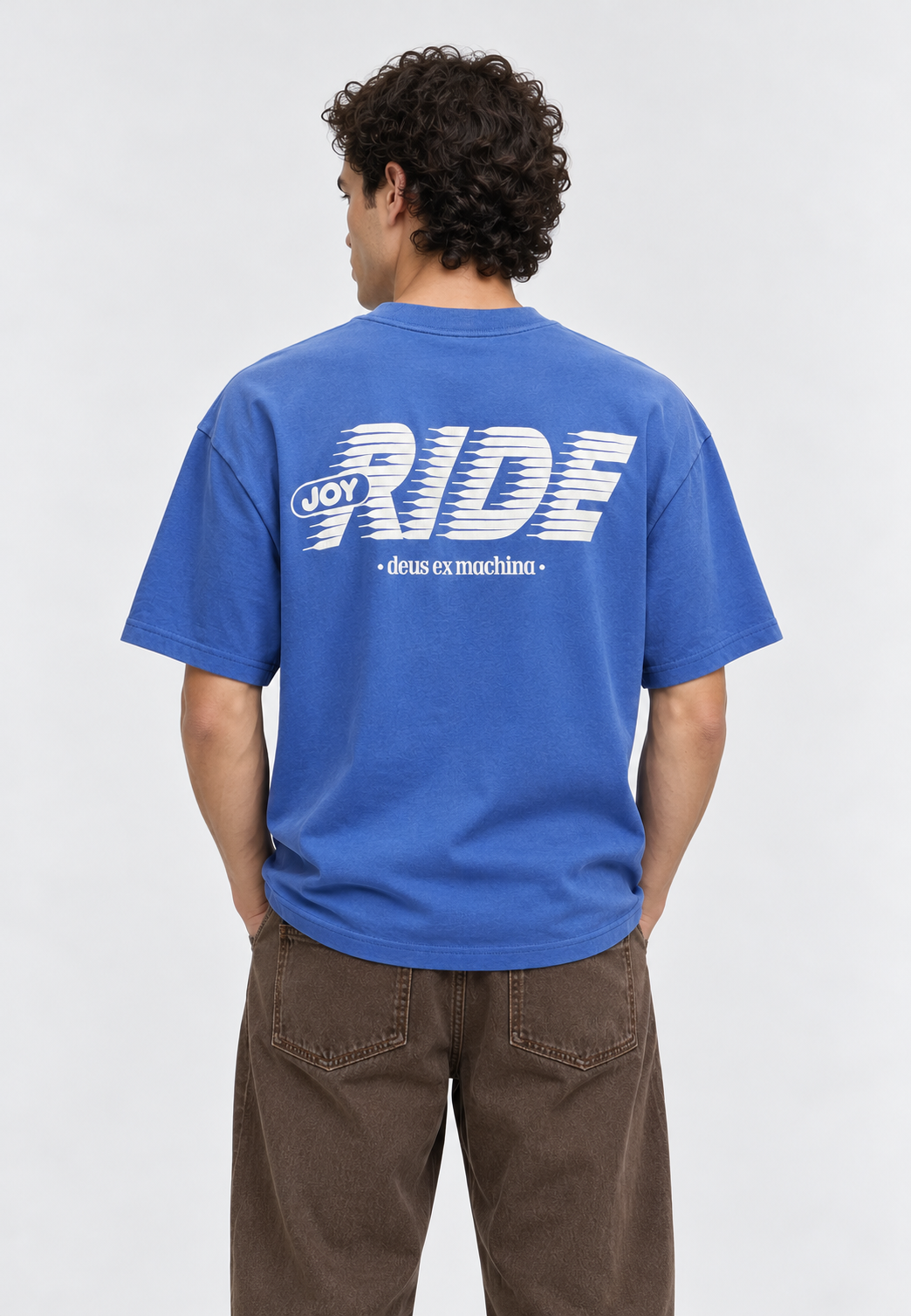 T-SHIRT VINTAGE FIT IN COTONE BLU