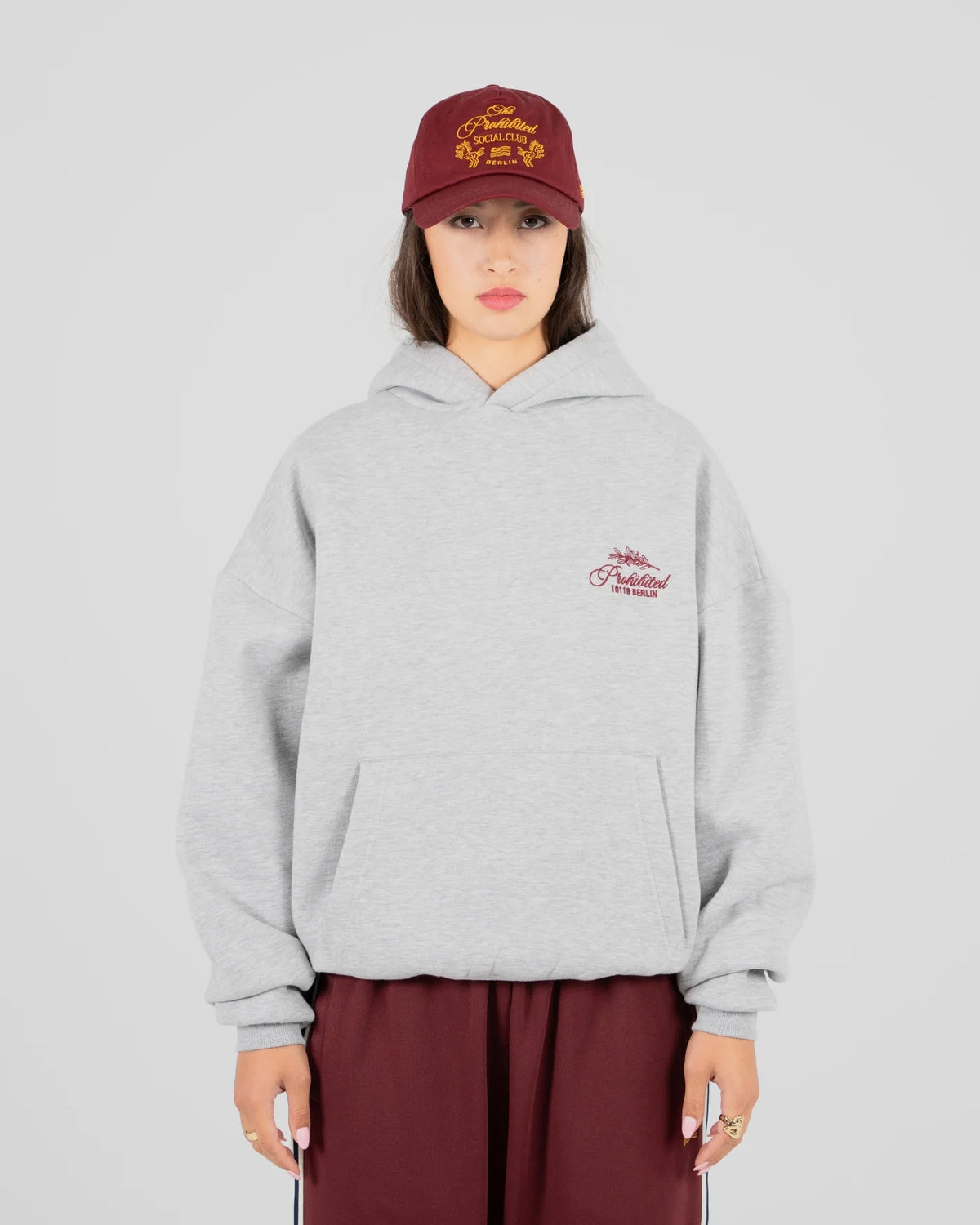 FELPA OVERSIZED FIT IN COTONE GRIGIO MELANGE