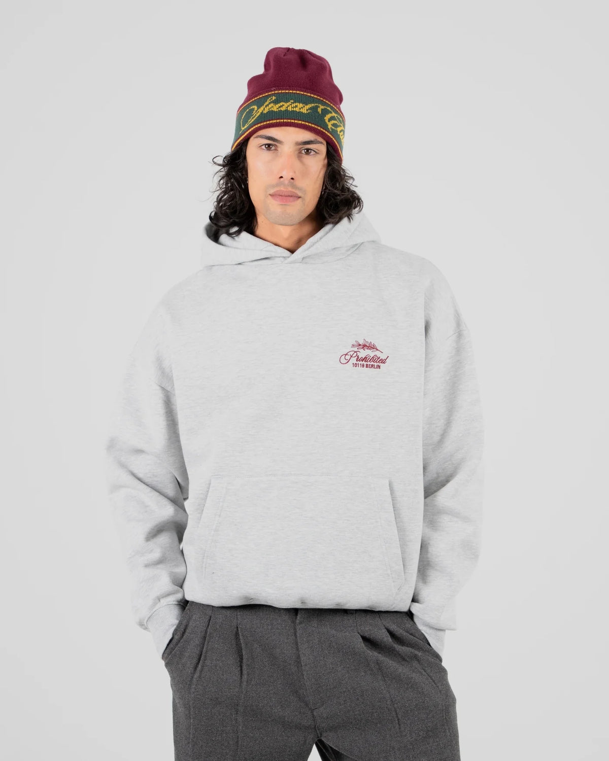 FELPA OVERSIZED FIT IN COTONE GRIGIO MELANGE