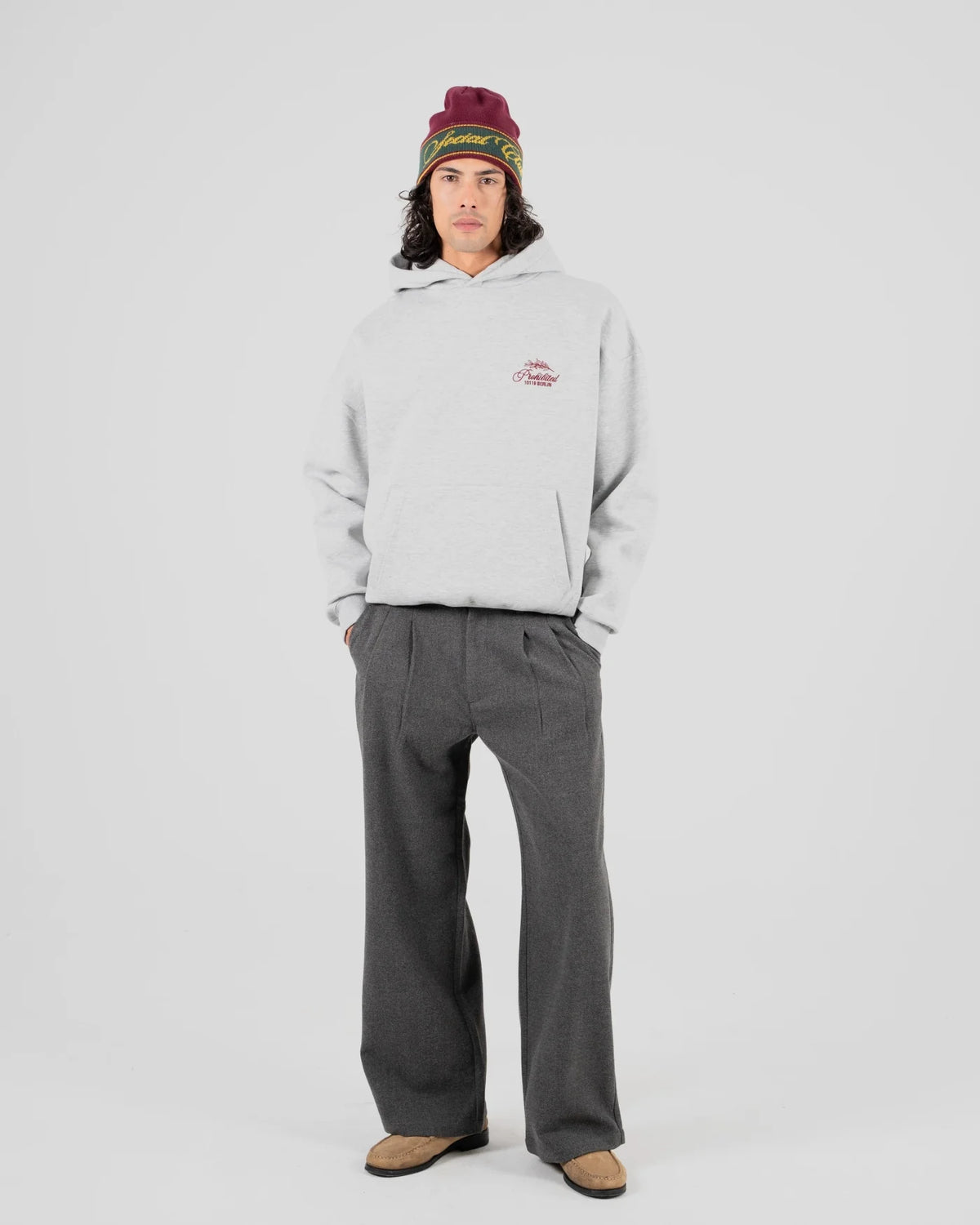 FELPA OVERSIZED FIT IN COTONE GRIGIO MELANGE