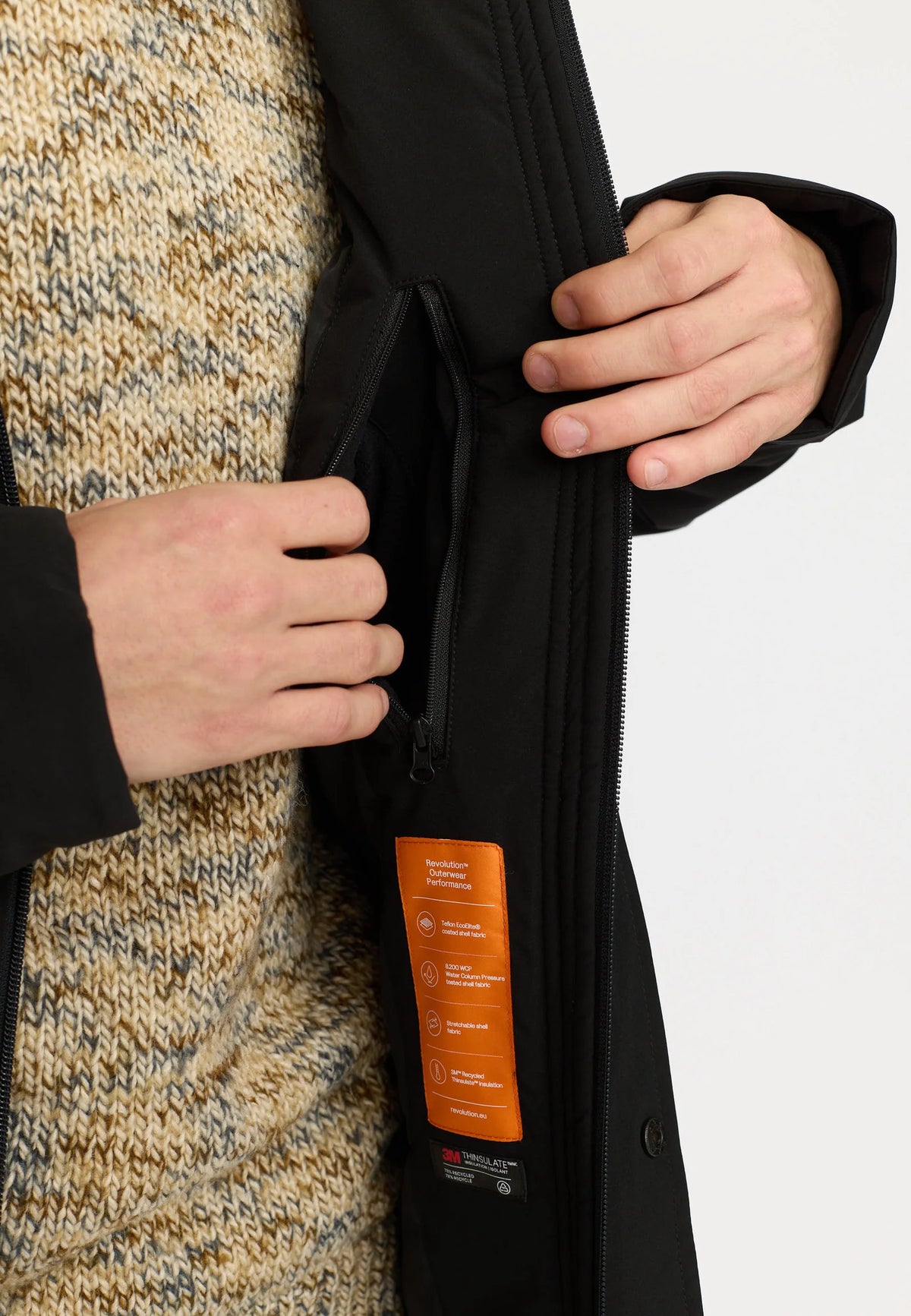 GIACCA PARKA TECNICA NERA