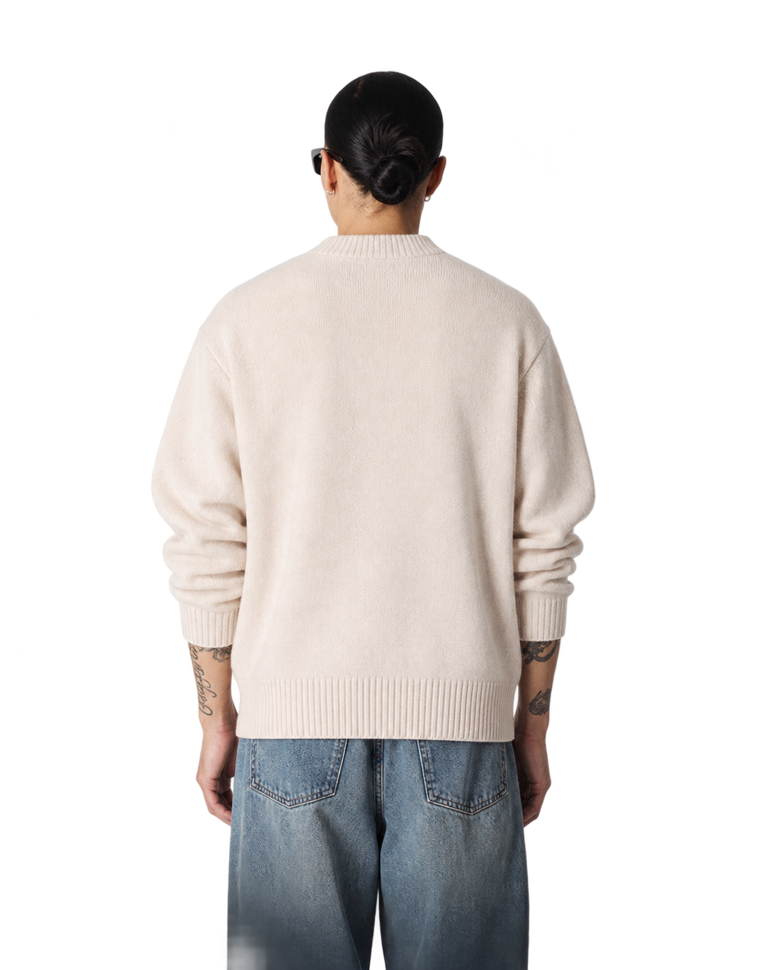 MAGLIONE IN LANA E CASHMERE BEIGE