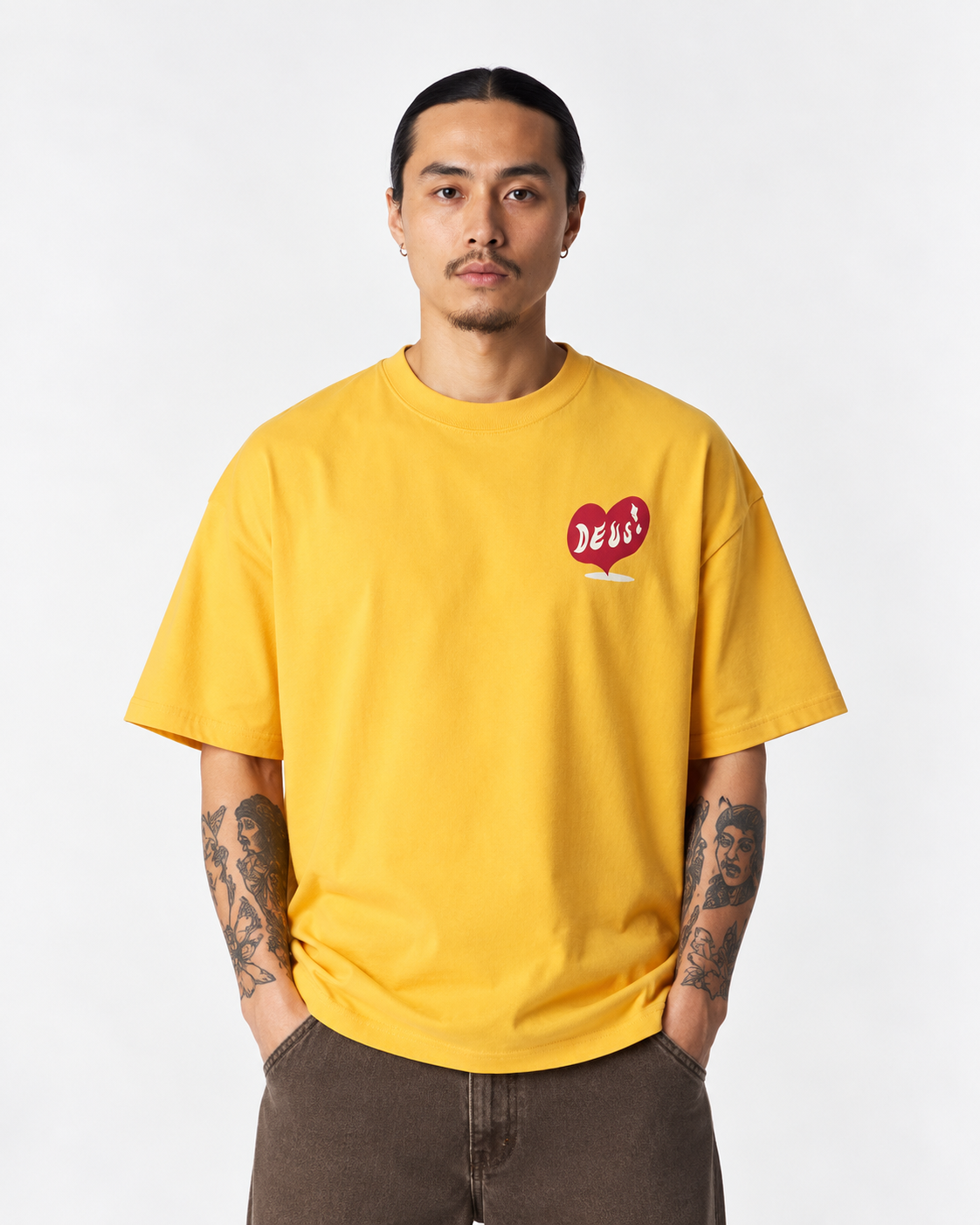 T-SHIRT OVERSIZED FIT IN COTONE GIALLO