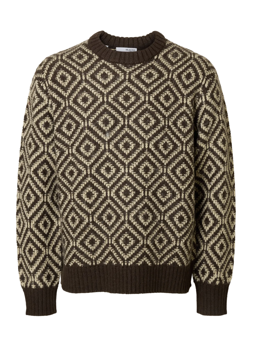 MAGLIONE  RELAXED JACQUARD IN LANA