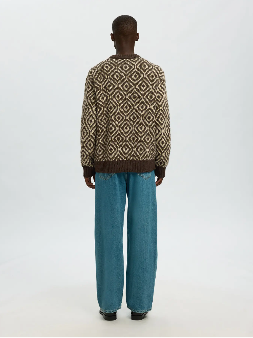 MAGLIONE  RELAXED JACQUARD IN LANA