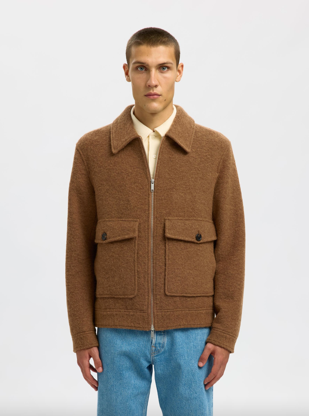 GIACCA IN LANA FODERATA BEIGE