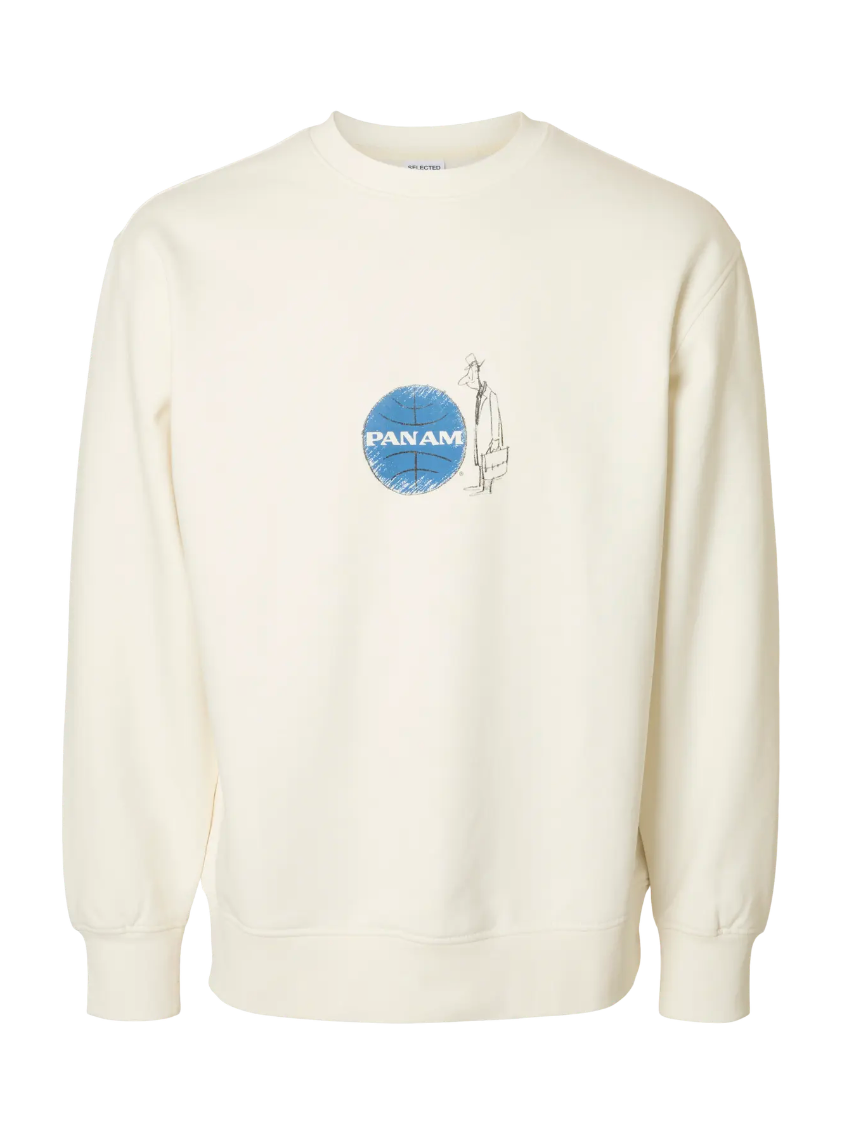 FELPA PESANTE GIROCOLLO PANNA