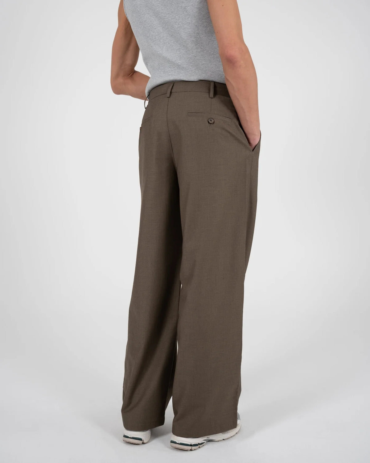 PANTALONE REGULAR FIT IN COTONE VERDE KHAKI