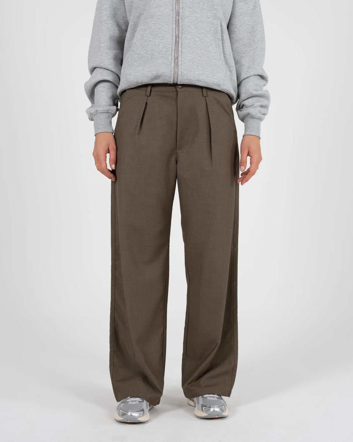 PANTALONE REGULAR FIT IN COTONE VERDE KHAKI