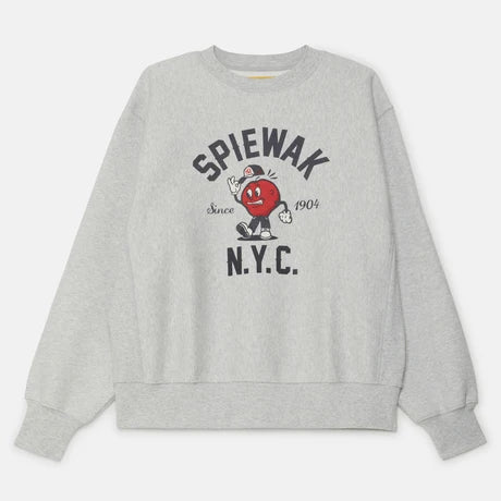 FELPA REGULR FIT APPLE NYC IN COTONE GRIGIO