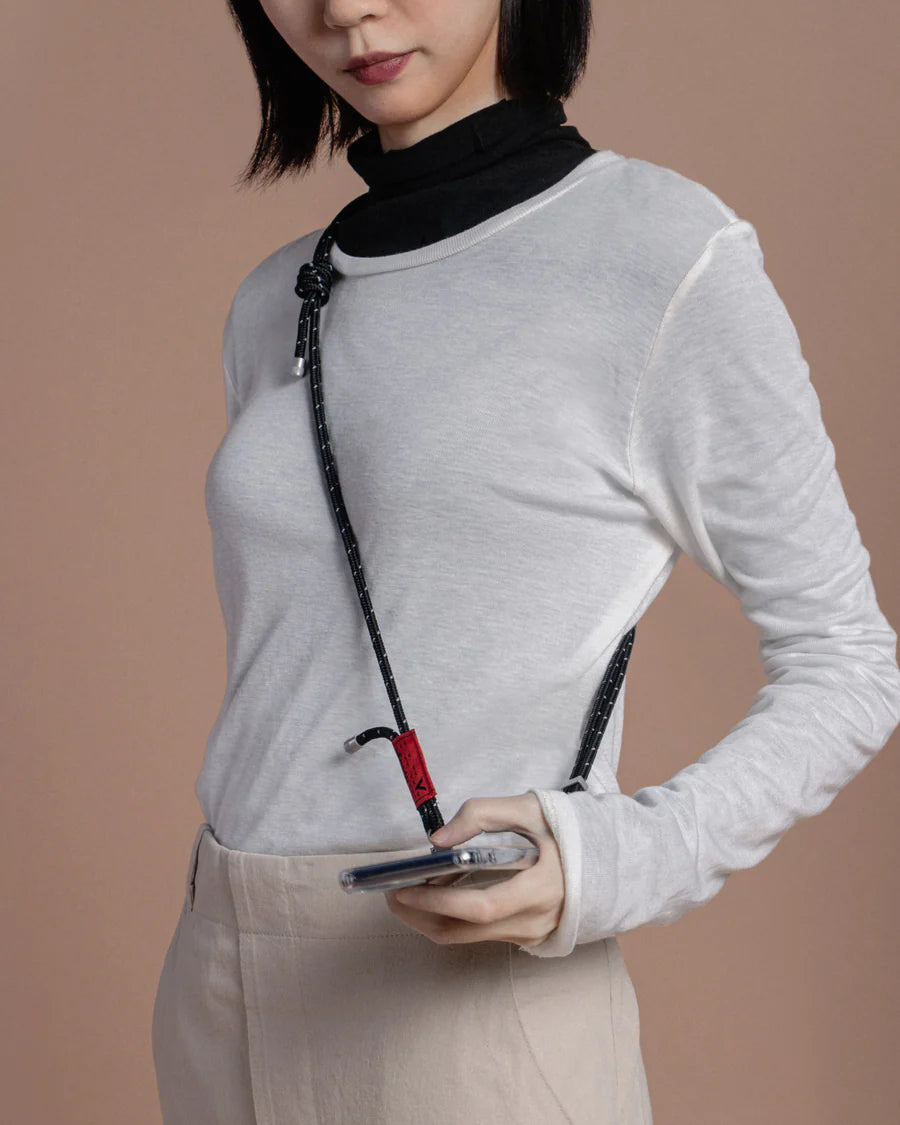 TOPOLOGIE - 6.0MM ROPE STRAP BLACK REFLECTIVE